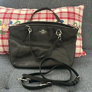 Coach Black Leather Satchel